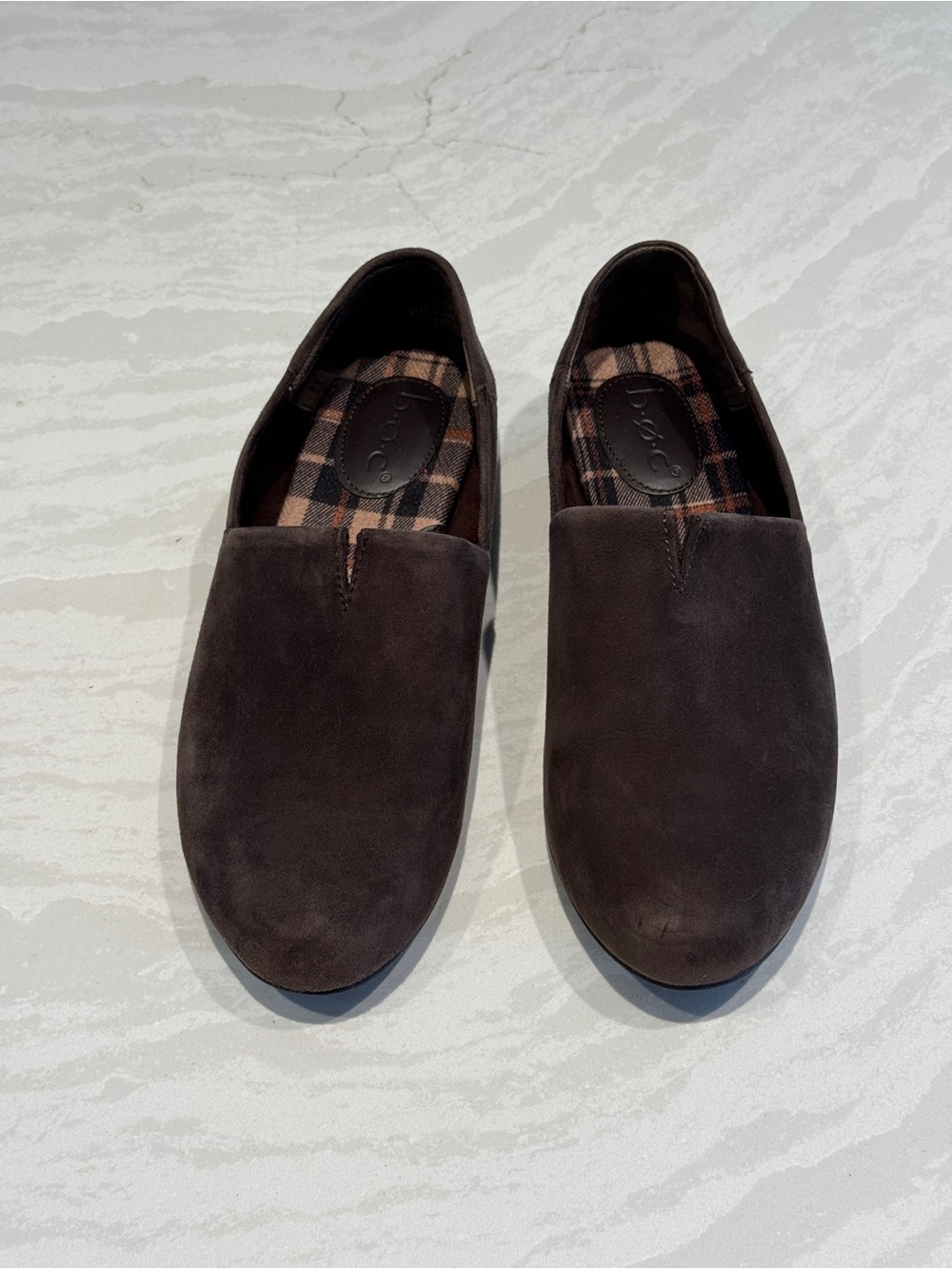 boc Women's Dark Brown Suede Slip-On Loafers